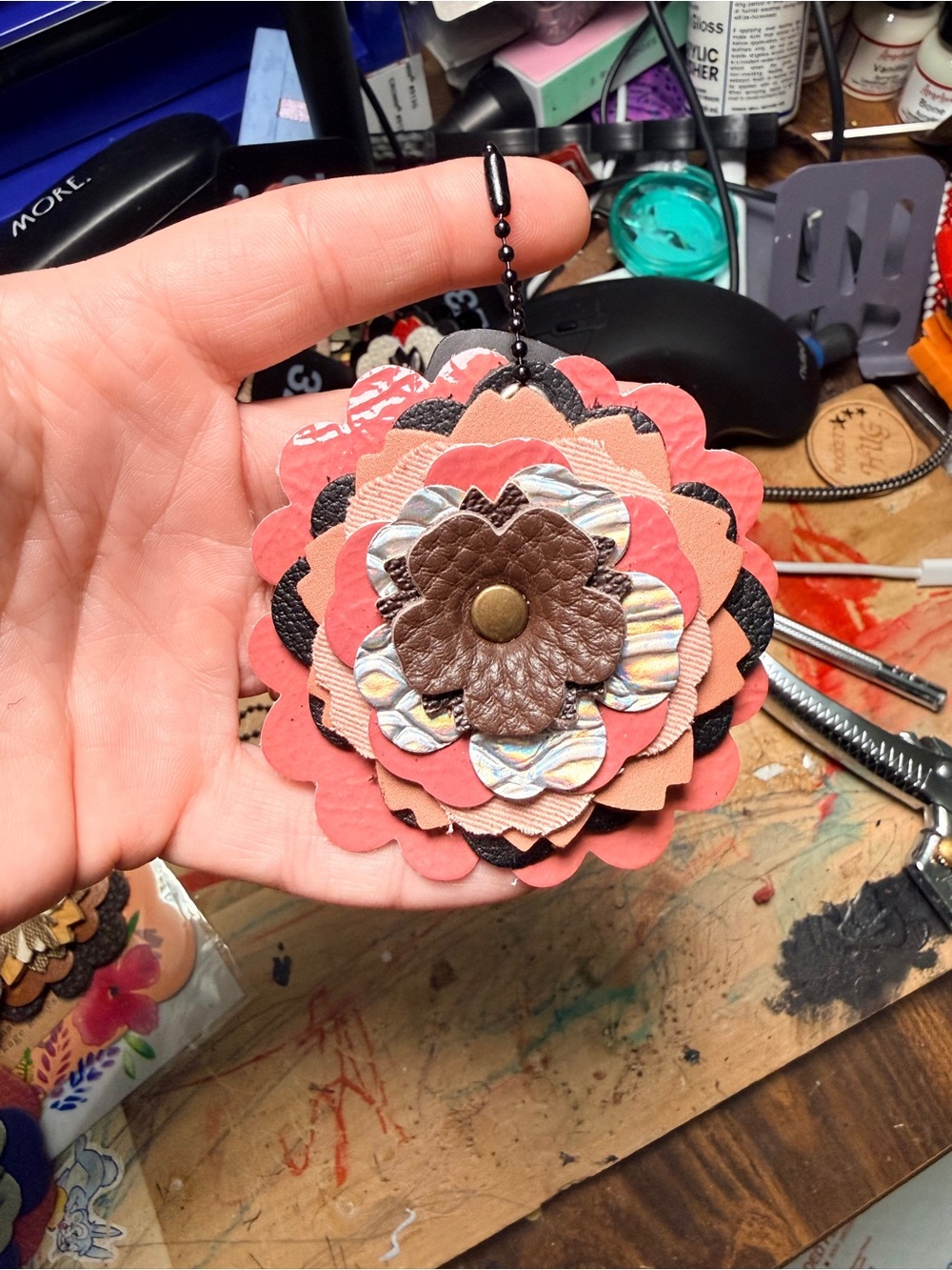 Handmade Floral Bag Charm